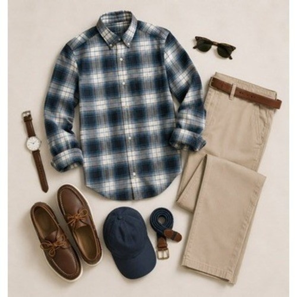 Vineyard Vines Performance Classic Whale Shirt Men's XS Blue Plaid Button Down
